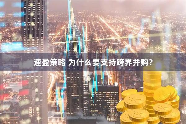 速盈策略 为什么要支持跨界并购?