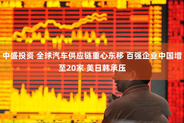 中盛投资 全球汽车供应链重心东移 百强企业中国增至20家 美日韩承压